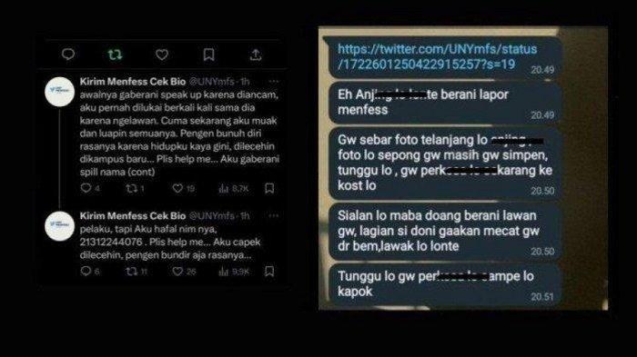 Dugaan Anggota BEM UNY lakukan ancamaan Rudapaksa ke mahasiswa baru