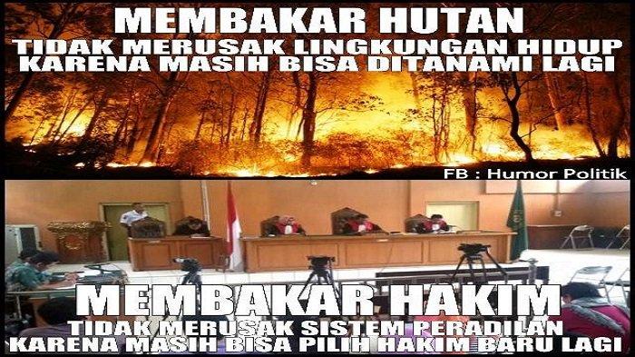 Meme membakar hakim tidak merusak sistem peradilan viral di media sosial