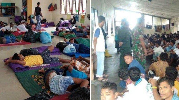 Pengungsi Rohingya di Aceh menggelar aksi mogok makan