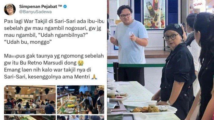 Viral Kisah Pria 'War Takjil' dengan Ibu-Ibu, Kaget Saingannya Retno Marsudi, Menlu:Udah Ngambilnya?