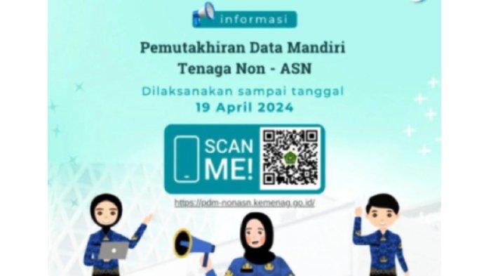 Tenaga Non ASN Institut Agama Islam Negeri Syaikh Abdurrahman Siddik Bangka Belitung (IAIN SAS Babel) yang sudah terdata sebagai Pegawai Non-ASN di bawah naungan Kementerian Agama Republik Indonesia diimbau segera melengkapi dan validasi data diri di portal pdm-nonasn.kemenag.go.id.