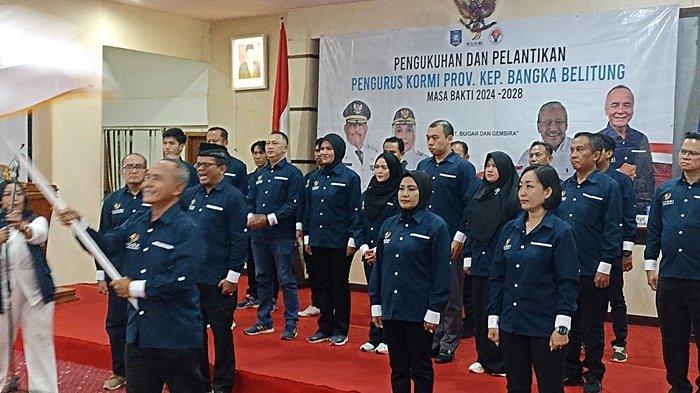 Pengurus Kormi Provinsi Bangka Belitung Masa Bakti 2024-2028 resmi dilantik, Senin (13/5/2024).