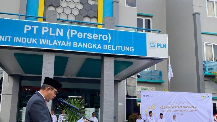 Peringatan Hari Kebangkitan Nasional ke-116 yang diikuti karyawan dan karyawati PLN Babel di halaman kantor wilayah PLN Babel
