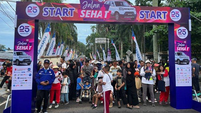 Start Segera Dimulai, Peserta Jalan Sehat HUT ke-25 Bangka Pos Padati ...