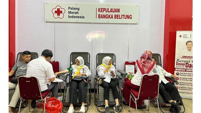 2. pelaksanaan kegiatan donor darah yang terbuka untuk umum di Markas PMI Bangka Belitung, Rabu (26/6/2024).