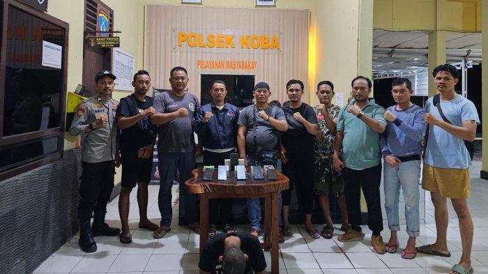 Jajaran Polsek Koba meringkus Sudi (31), pelaku penganiayayaan terhadap seorang wanita bernama Siska di Kurau, Bangka Tengah yang juga terjerat kasus pencurian.