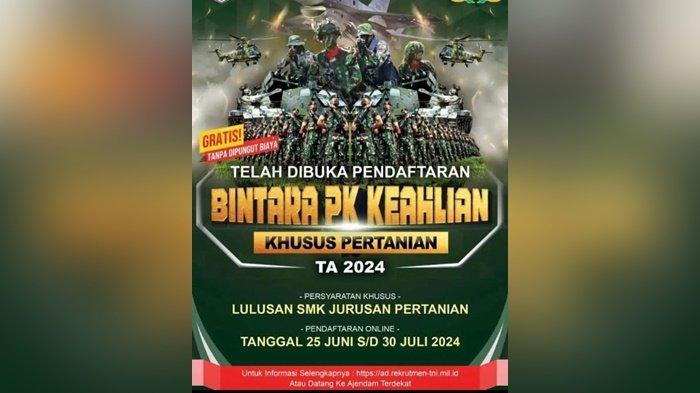 Brosur penerimaan calon anggota TNI AD