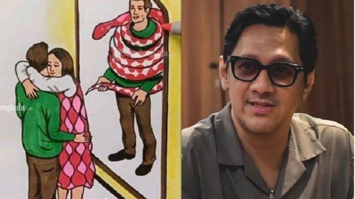 Ramai postingan Andre Taulany soal pria dipeluk wanita ternyata ular.