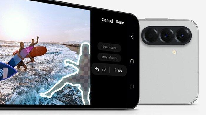 HP SAMSUNG TEBRARU - Modul kamera belakang di Samsung A36 5G. Ponsel ini juga disertai fitur AI Object Eraser.
