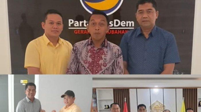 Paslon Rato Rusdiyanto-Ramadian usai mendapatkan surat rekomendasi dukungan resmi dari Partai Nasdem dan Partai Golkar, Rabu (25/6/2025).