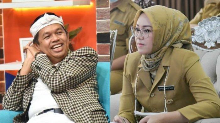 Dedi Mulyadi (kiri) dan Bupati Anne Ratna Mustika