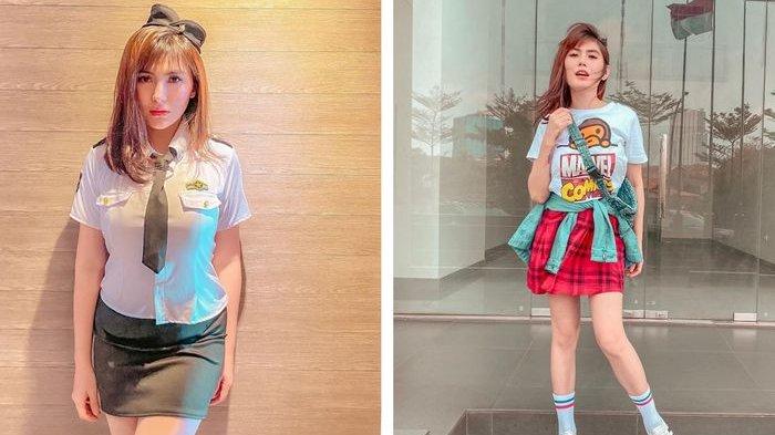 Angela Lee unggah foto seksi berseragam pilot