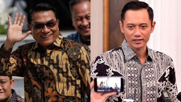 Moeldoko dan AHY. - Moeldoko menduga ia dituding terlibat rencana kudeta Demokrat karena para kader pernah mendatangi rumahnya untuk curhat.