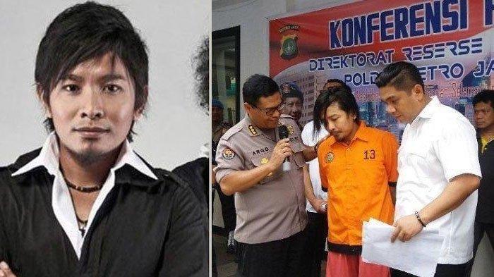 Vokalis band Zivilia Zulkifli atau lebih dikenal dengan Zul Zivilia tertangkap akibat kasus narkoba di Polda Metro Jaya, Jakarta Selatan, Jumat (8/3/2019).