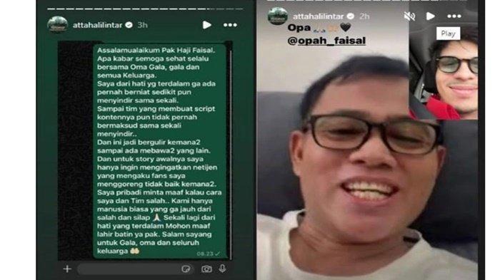 Atta Halilintar akhirnya mengirimkan pesan WhatsApp berisi permintaan maaf kepada Haji Faisal.