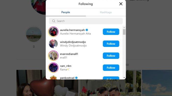 Aurel Hermansyah di-follow Lettu TNI Muhammad Fardhana (Instagram/muhammadfardhana)