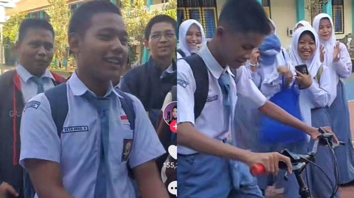 Bikin haru momen siswa SMA di Kebumen, Jawa Tengah, patungan beli sepeda untuk teman sekelas