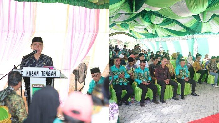 Bupati Tanahbumbu, HM Zairullah Azhar meresmikan, kantor kecamatan Kusan Tengah dan membuka musrenbang.