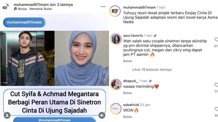 Cut Syifa dan Achmad Megantara bintangi sinetron Cinta di Ujung Sajadah SCTV.