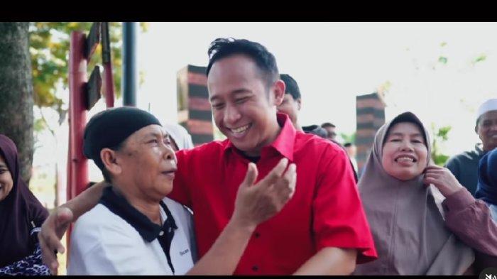 Denny Cagur saat kampanye Pemilu 2024.