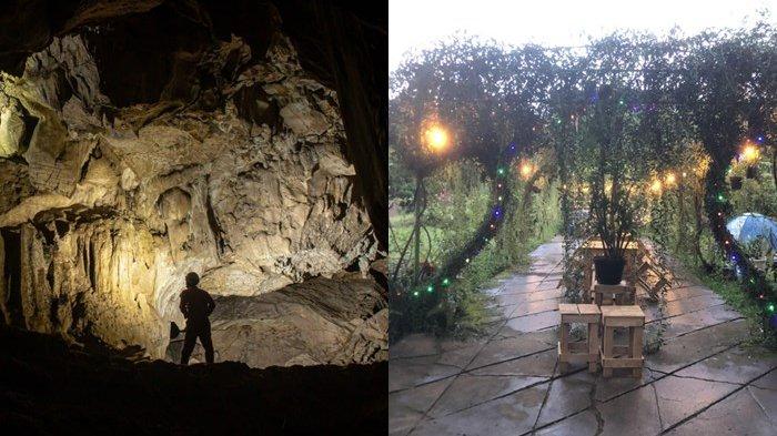 Gua yang terdapat di wisata Pagat Batu Benawa. (kanan) spot untuk foto selfie.