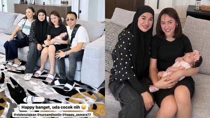 Happy Asmara dan kawan-kawan singgah di rumah crazy rich Kalimantan Selatan, Haji Isam. Nursam Jhonlin foto bareng dengan para bintang tamu Batfest 2023.