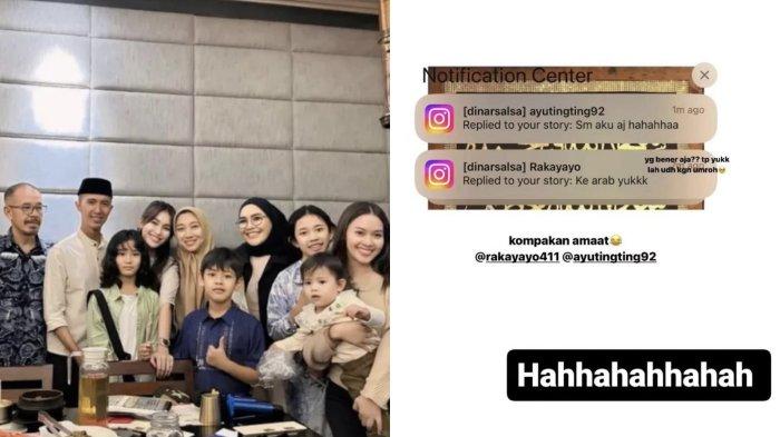 Dinar Salsa pamer notifikasi dari Ayu Ting Ting dan Fauziyah Lina