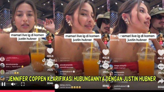 Jennifer Coppen saat live Tiktok soal Justin Hubner.