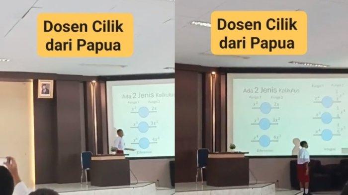 Viral di media sosial video Jose Nerotou , seorang anak SD asal Papua sedang mengisi mata kuliah di Universitas Cendrawasih sebagai seorang dosen