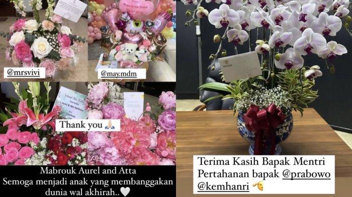 Menteri Pertahanan RI, Prabowo Subianto hingga Vivi Zubedi, istri Wali Kota Banjarbaru Kalsel kirim hadiah untuk putri kedua Atta Halilintar dan Aurel Hermansyah yang baru dilahirkan.