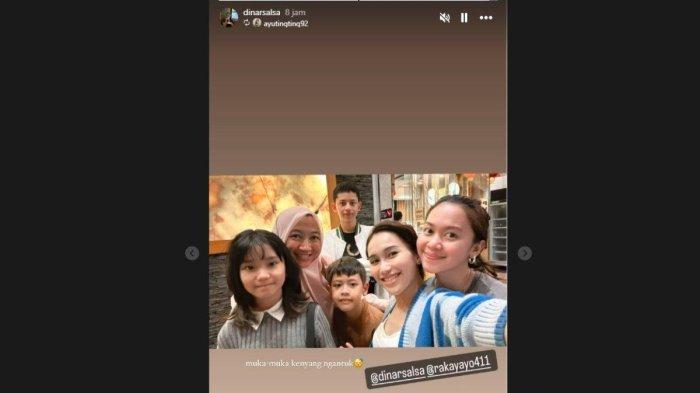 Keakraban Ayu Ting Ting dan Dinar Salsa.