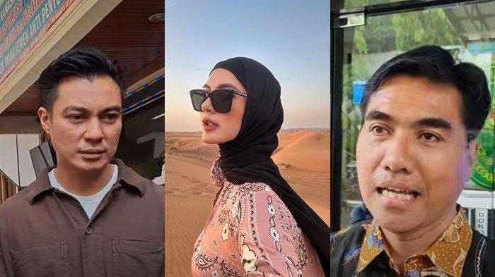BANTAH TUDUHAN SELINGKUH - Kolase Baim Wong, Paula Verhoeven dan kuasa hukum Paula, Alvon Kurnia Palma. 