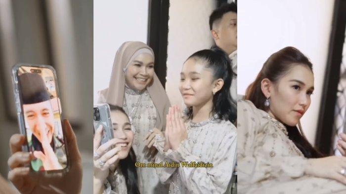 Momen Ayu Ting Ting dan Bilqis video call dengan Lettu TNI Fardhana.