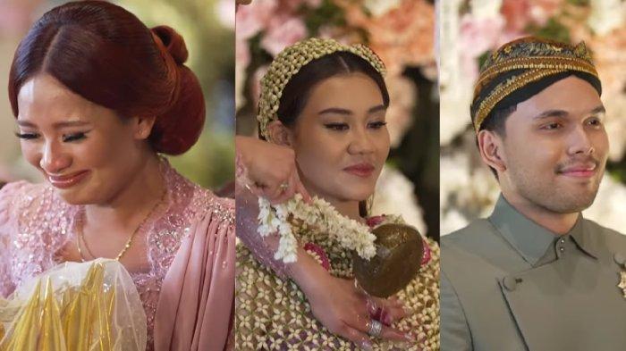 Kolase Zahwa Massaid, Aaliyah Massaid dan Thariq Halilintar kala momen siraman jelang pernikahan.