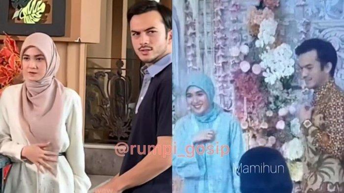 Kolase foto Cut Syifa dan Rizky Nazar di sinetron dan acara nikah Febby Rastanty.