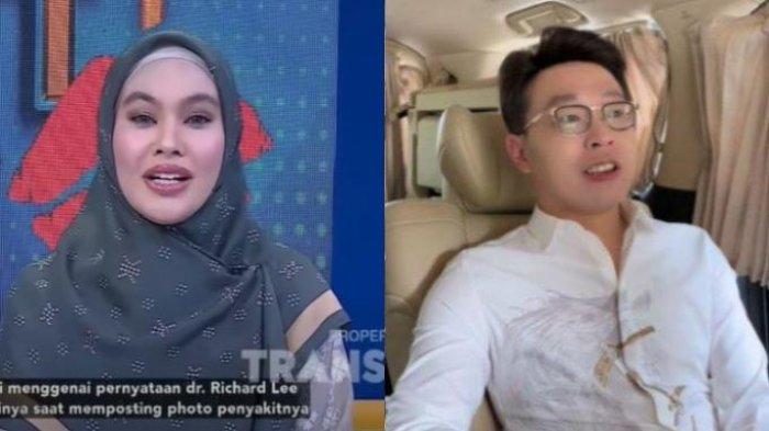 Kolase foto Kartika Putri dan dr Richard Lee.
