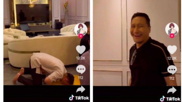 Reaksi Arie Untung saat Raffi Ahmad salat disoroti.