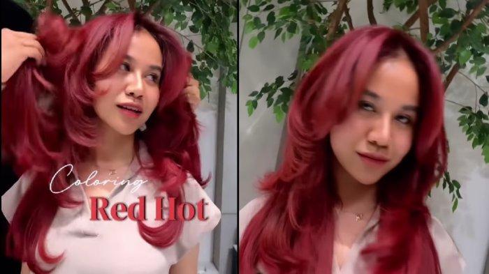 Kolase warna rambut baru Mayang Lucyana Fitri.