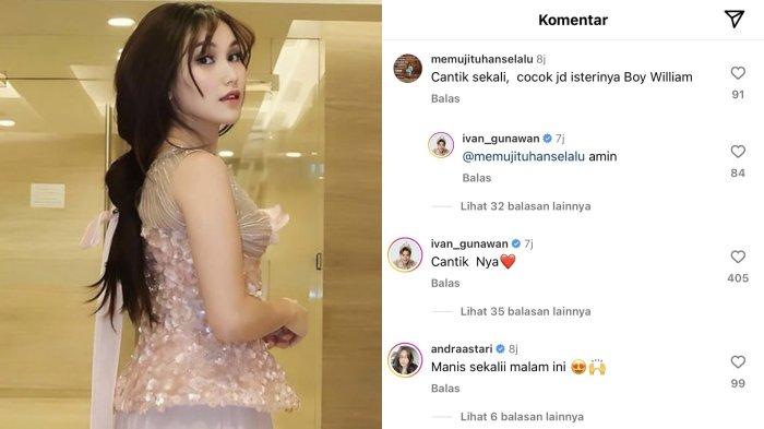 Unggahan Ayu Ting Ting yang dikomentari oleh Ivan Gunawan.