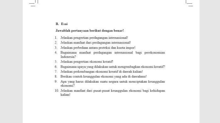 Kunci jawaban IPS kelas 9 SMP/MTs Kurikulum Merdeka perdagangan internasional