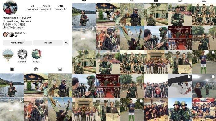 Tangkapan layar laman instagram Lettu Fardhana.