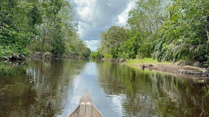 Lokasi pencarian Aditya Dharma Santoso, di Desa Sungai Ahas, Kecamatan Mantangai, Kabupaten Kapuas, Kalteng