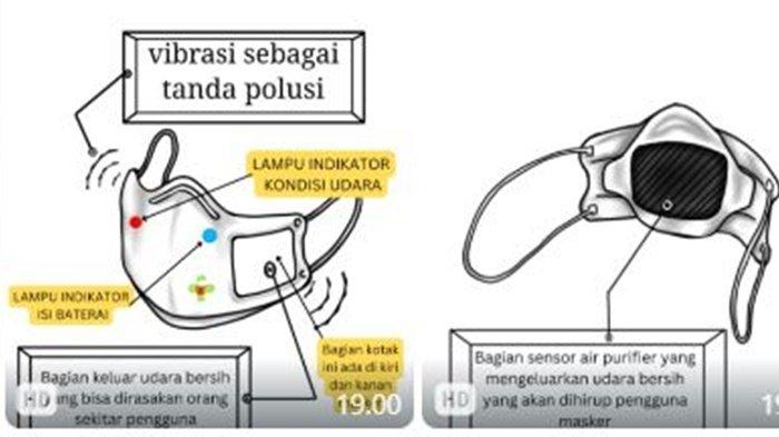 Rancangan fitur inovasi masker cerdas atau PolluSafe Mask sebagai solusi pencegahan penyakit ISPA akibat polusi udara (18/07/2024)