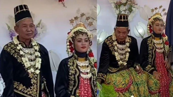 Mirip dengan di Kalsel, beredar video pengantin beda usia 60 tahun.