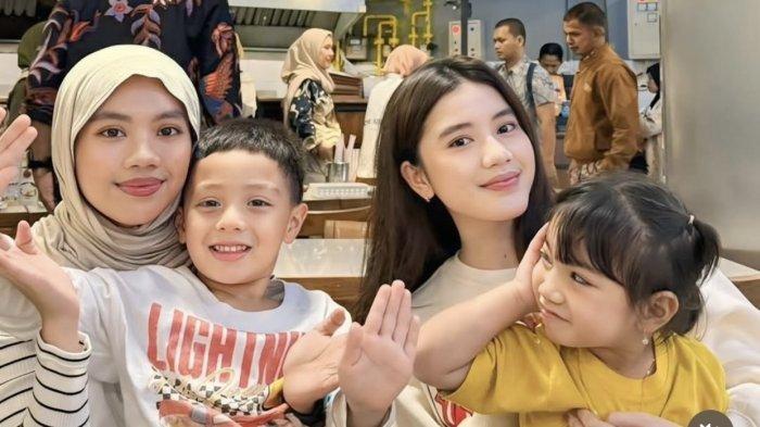 PANGKU ADIK SAMBUNG - Interaksi dua anak kandung Haldy Sabri yakni Syifa dan Hasya kala bersama dua adik sambungnya yakni Air Rumi dan Amala. 