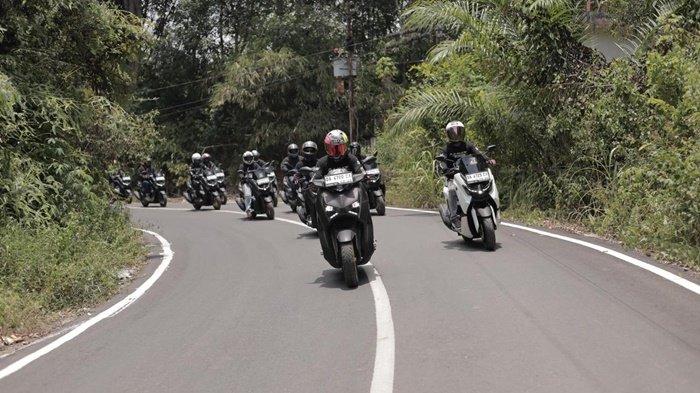 NMAX Turbo Tour Boemi Nusantara 2024 yang berlangsung di Kalimantan Selatan (Kalsel) ditutup dengan arung jeram “bambu rafting”, Sabtu (21/9) pagi.