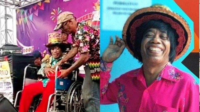 Pak Tarno saat tampil gunakan kursi roda di atas panggung.