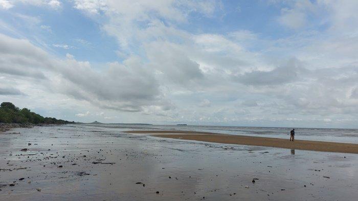 PESISIR PANTAI - Panorama kawasan pesisir pantai di Desa Kualatambangan, Tanahlaut, Jumat (7/2/2025) Suasana sekitar masih alami.