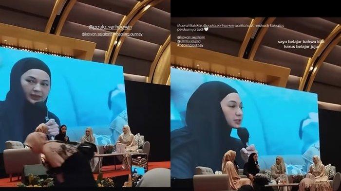 Paula Verhoeven saat jadi pembicara dalam kajian.