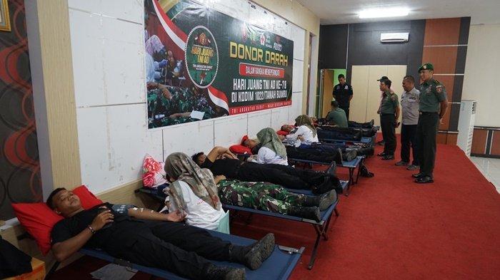 Sambut Hari Juang ke-78 TNI AD, Kodim 1022 Tanbu Gelar Donor Darah ...